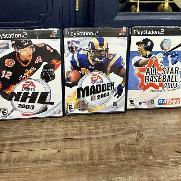 PlayStation 2 Sports Games: NHL 2003, Madden 2003, Allstar Baseball 2003 - Picture 1 of 7